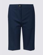 Marks & Spencer Cotton Blend Tailored Shorts Dark Midnight