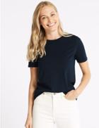 Marks & Spencer Pure Supima Cotton Short Sleeve T-shirt Navy