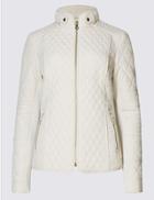 Marks & Spencer Padded & Quilted Jacket With Stormwear&trade; Neutral