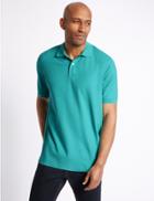 Marks & Spencer Pure Cotton Polo Shirt Spearmint
