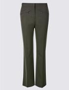 Marks & Spencer Zipped Pocket Straight Leg Trousers Dark Grey