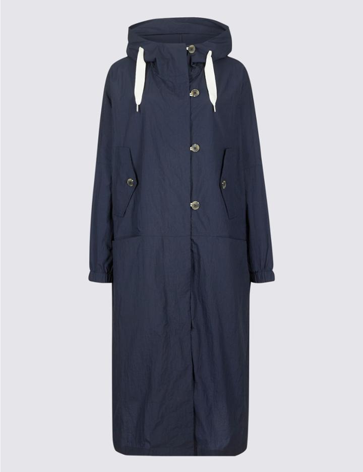 Marks & Spencer Oversized Lightweight Parka With Stormwear&trade; Navy