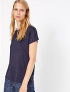 Marks & Spencer Pocket Detail Relaxed Fit T-shirt Navy
