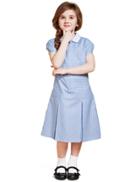 Marks & Spencer Gingham Pleated Dress (2-14 Years) Blue