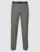 Marks & Spencer Regular Fit Trekking Trousers With Belt Grey