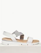 Marks & Spencer Leather Ankle Strap Sandals White Mix
