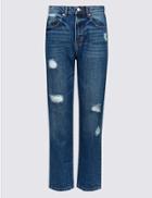 Marks & Spencer High Waist Straight Leg Jeans Indigo