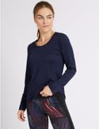 Marks & Spencer Quick Dry Dipped Hem Top Dark Midnight