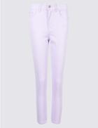 Marks & Spencer Mid Rise Super Skinny Leg Cropped Jeans Lilac