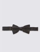 Marks & Spencer Pre Tied Bow Tie & Pocket Square Black/white