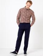 Marks & Spencer Pure Cotton Floral Shirt Red Mix