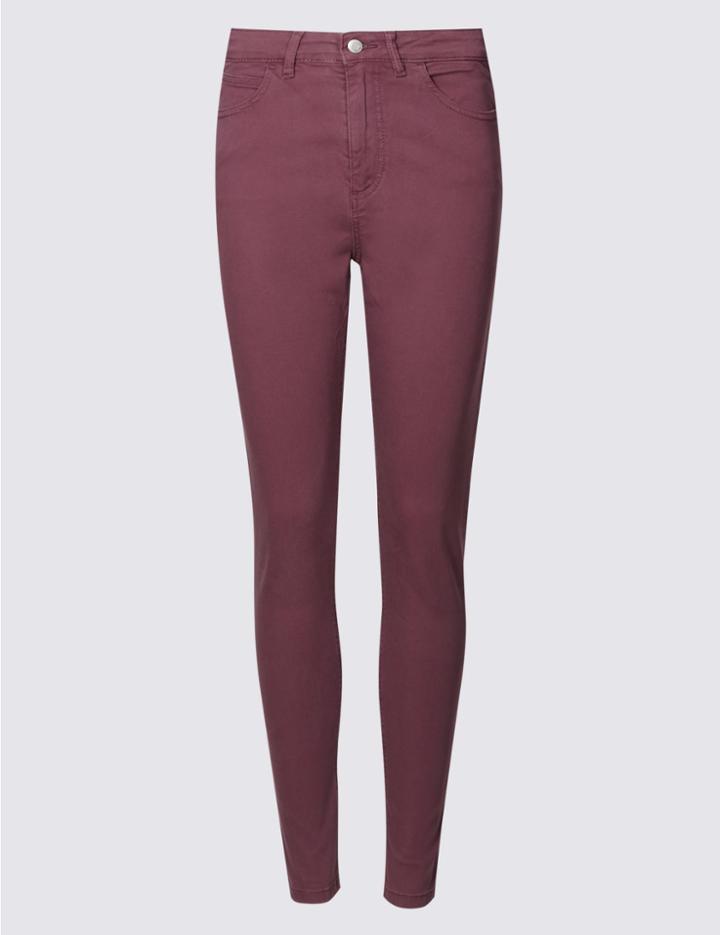 Marks & Spencer Mid Rise Super Skinny Leg Jeans Mulberry