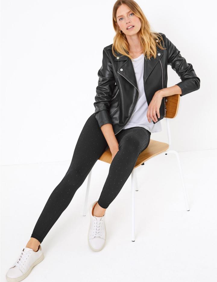 Marks & Spencer Diamant Tapered Leg Ankle Grazer Leggings