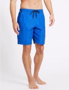 Marks & Spencer Cotton Rich Quick Dry Swim Shorts Cobalt