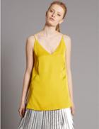 Marks & Spencer V-neck Longline Camisole Top Chartreuse