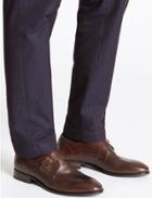 Marks & Spencer Leather Single Strap Monk Shoe Brown