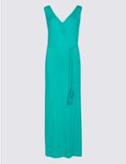 Marks & Spencer Petite Ruched Maxi Dress Green