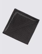 Marks & Spencer Pure Silk Spotted Pocket Square Black