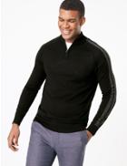 Marks & Spencer Pure Extra Fine Merino Wool Half Zip Jumper Black Mix