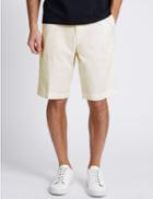 Marks & Spencer Pure Cotton Regular Fit Shorts White Mix