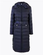 Marks & Spencer Feather & Down Belted Coat Navy