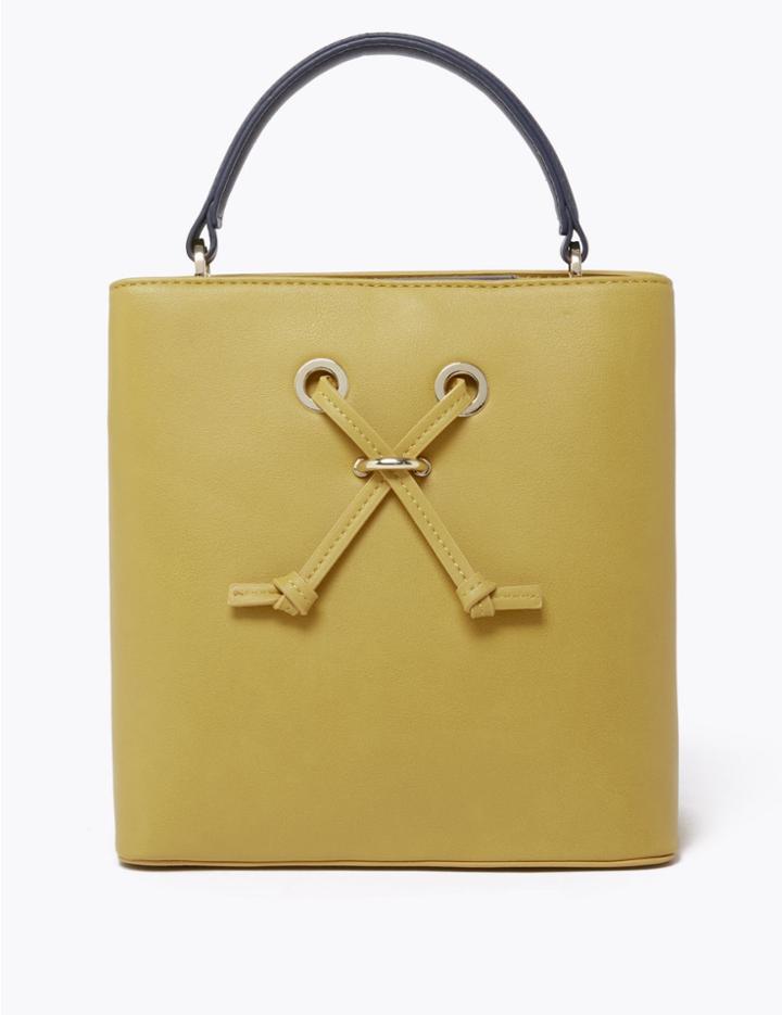 Marks & Spencer Crossbody Bucket Bag Ochre