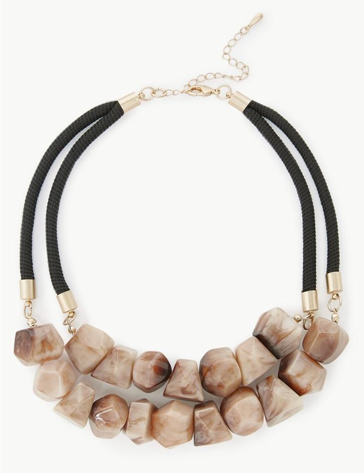 Marks & Spencer Skin Kind&trade; Stone Necklace Neutral