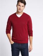 Marks & Spencer Cashmilon&trade; V-neck Jumper Ruby