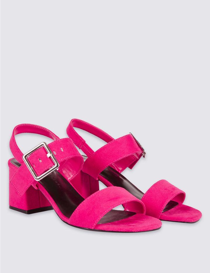Marks & Spencer Block Heel Sandals With Insolia&reg; Pink