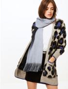 Marks & Spencer Double Sided Brushed Scarf Navy Mix