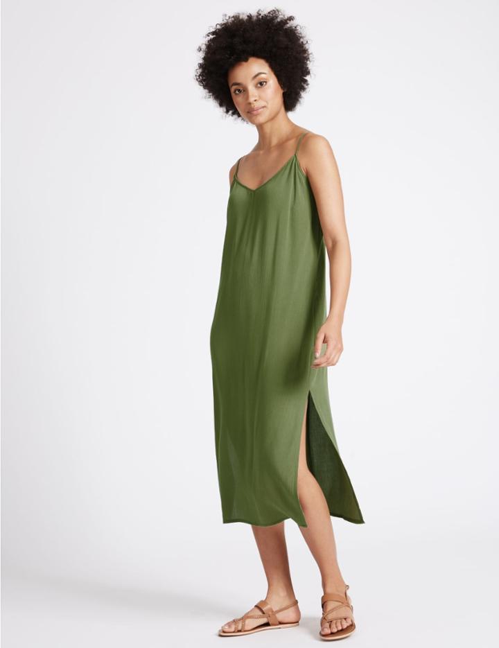 Marks & Spencer Slip Dress Khaki