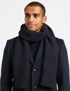 Marks & Spencer Textured Scarf Navy Mix