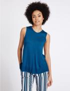 Marks & Spencer Swing Round Neck Sleeveless Jumper Prussian