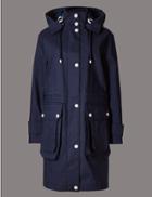 Marks & Spencer Pure Cotton Anorak With Stormwear&trade; Navy