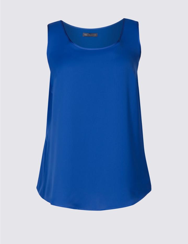 Marks & Spencer Curve Round Neck Camisole Top Cobalt