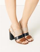 Marks & Spencer Block Heel Multi Strap Sandals Tan