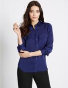 Marks & Spencer Long Sleeve Shirt Rich Blue
