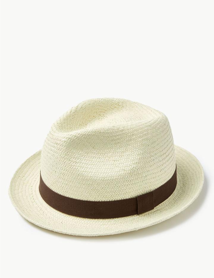 Marks & Spencer Whitney Panama Hat Stone