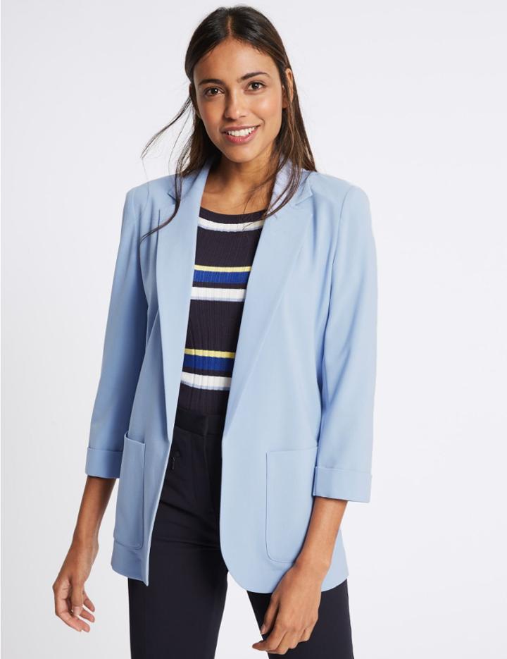 Marks & Spencer Patch Pocket Blazer Light Blue