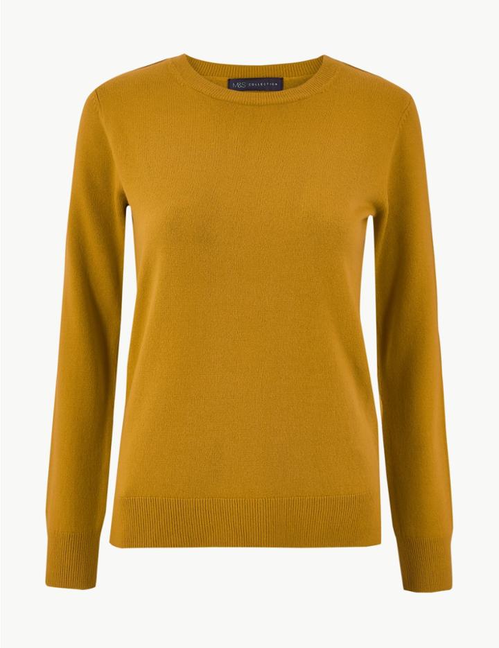 Marks & Spencer Cashmilon&trade; Crew Neck Jumper Desert