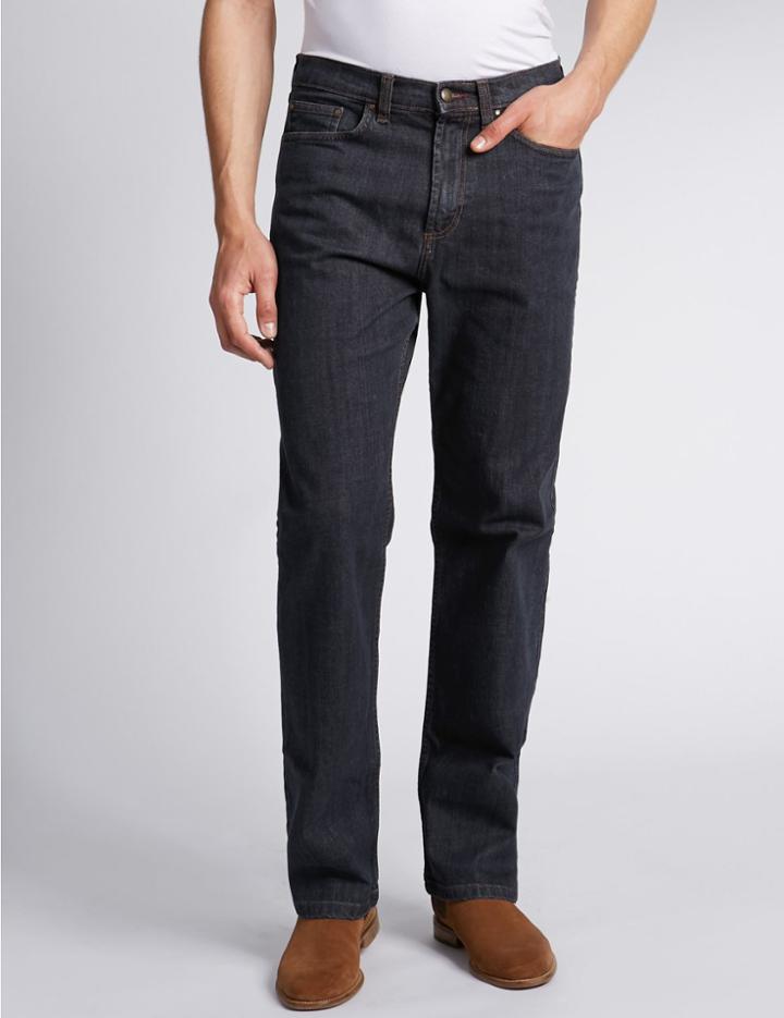 Marks & Spencer Regular Fit Staynew&trade; Jeans Indigo