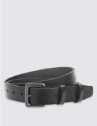 Marks & Spencer Leather Double Keeper Buckle Belt Black