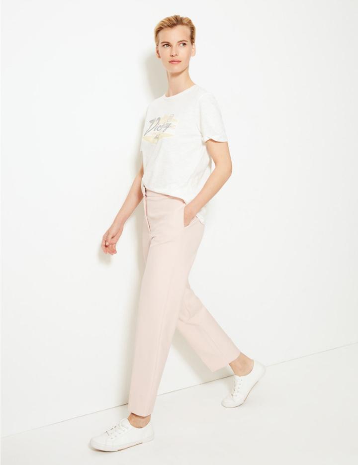 Marks & Spencer Evie Straight Leg 7/8th Trousers Nude