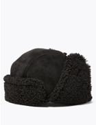 Marks & Spencer Faux Shearling Trapper Hat Black