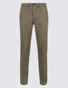 Marks & Spencer Slim Fit Cotton Rich Chinos Natural