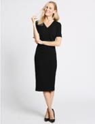 Marks & Spencer Angled Seam Shift Dress Black