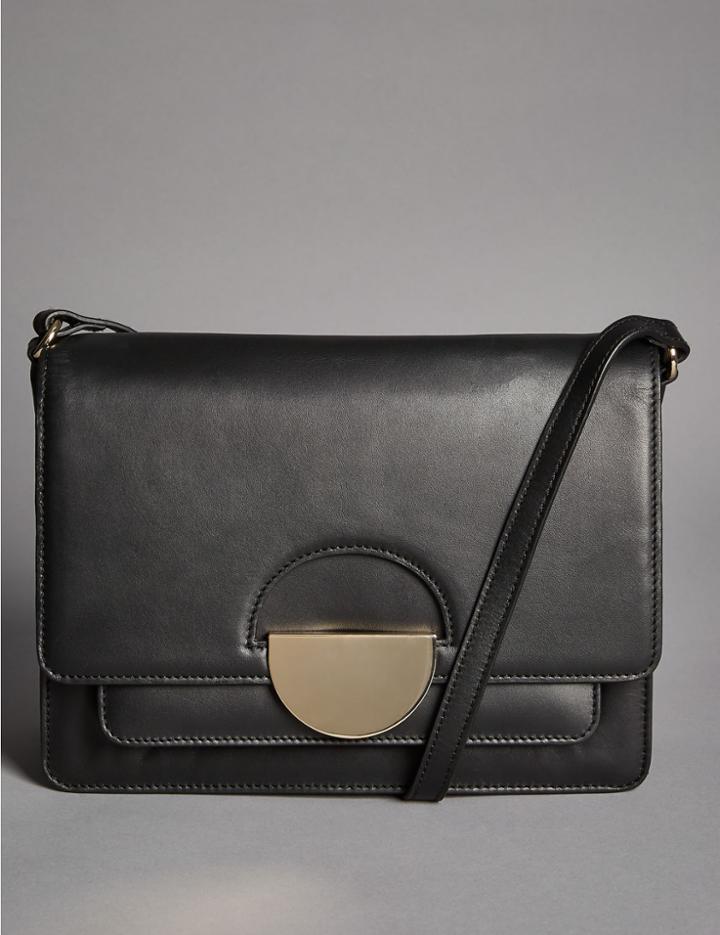 Marks & Spencer Leather Dolly Across Body Bag Black
