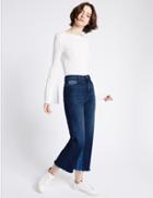 Marks & Spencer Mid Rise Wide Leg Jeans Indigo