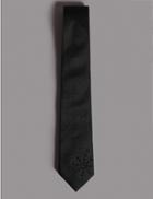 Marks & Spencer Textured Tie Made With Swarovski&reg; Elements Black