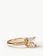 Marks & Spencer Gold Plated Square Sparkle Ring Gold Mix